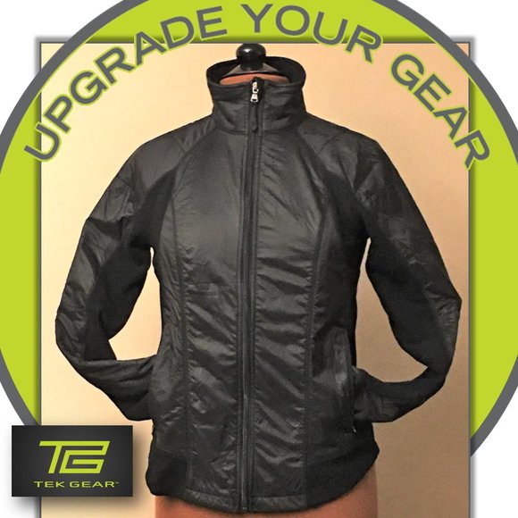 tek gear Jackets & Blazers - TEK GEAR "Black Tie" Mixed Media Jacket